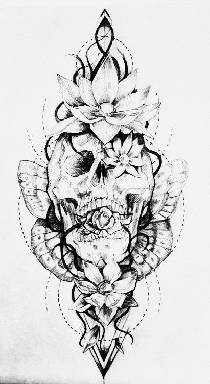 Sleeve Tattoos Skull, Tattoo Crane, Skull Rose Tattoos, Skull Sleeve Tattoos, Tattoos Sleeve, Muster Tattoos, Tattoos Skull, Leg Tattoos Women, Dope Tattoos For Women