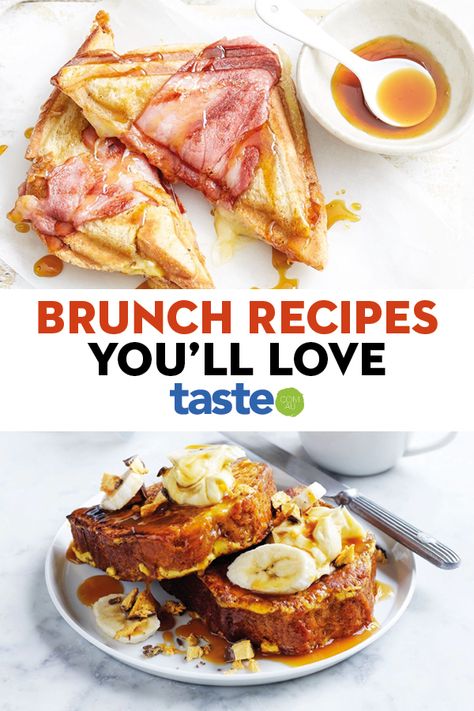 Eating out is great, breakfast at home is better. Stay inside this weekend and cook up a banging brunch with our best recipes for French toast, scrambled eggs, bacon jaffles, extravagant pancakes and more. #brunch #breakfast #cafefood #australia #australian #australianrecipes Brunch Recipes Restaurant, Restaurant Breakfast Recipes, Australian Breakfast Ideas, Restaurant Breakfast Ideas, Cafe Meals, Aussie Breakfast, Australian Breakfast, Egg Casserole Recipes Easy, Pretty Recipes