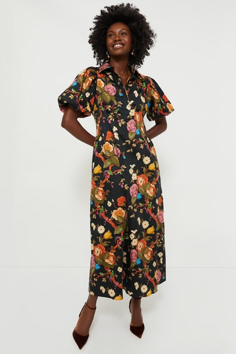 Baroque Floral Delaney Dress Floral Dress Styling, Floral Black Dress, Tuckernuck Dress, 2024 Clothes, Baroque Floral, Dark Florals, Feminine Details, Cocktail Attire, Current Styles