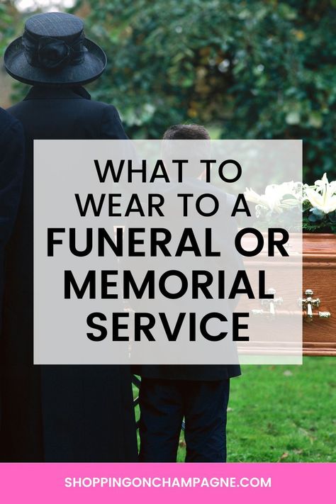 Sadly, funerals, memorial services, and calling hours are part of life. So what should you wear if you have one of these events? In this post, learn what to wear for all of these occassions even if they are formal or casual so you can dress appropriately and show respect. Outfit For Wake Service, Calling Hours Outfit, Celebration Of Life Attire Women, Outfit For Memorial Service, Tombstone Unveiling Outfit Ideas, What To Wear To A Wake Memorial Services, What To Wear To A Memorial Service, Oath Ceremony Outfit, What To Wear To A Celebration Of Life