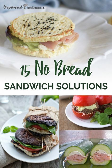 Need some paleo sandwich ideas? No problem! Try these 15 easy No Bread Sandwich options. These sandwich ideas are gluten-free, grain-free, refined sugar free, and dairy free to reduce inflammation and improve wellbeing. #healthy #glutenfree #paleodiet #paleorecipe #paleosnack #paleodessert #primal #whole30 Paleo Wraps Lunch, Simple Paleo Lunch Ideas, Paleo Sandwich Ideas, No Bread Sandwiches, Bread Free Sandwich Ideas, Gluten Free Sandwiches Ideas, No Carb Sandwich Ideas, Bread Substitute Sandwich, Whole 30 Sandwich Ideas