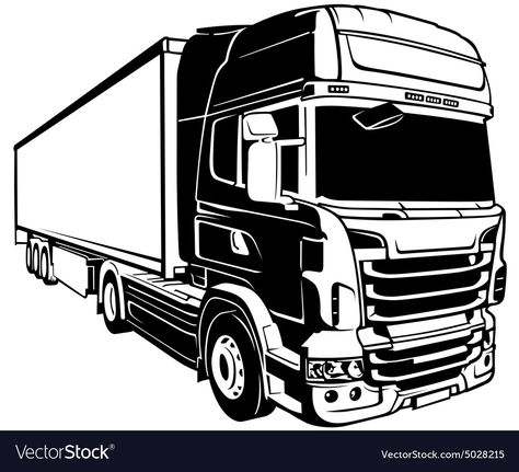 Truck Design Graphics, Trucker Tattoo, Truck Illustration, Logo Illustration Design, Wolf Silhouette, Trailer Images, Banner Drawing, Mercedes Truck, Trailer Truck