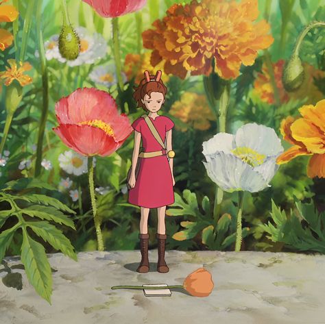 Arietty Ghibli Icon, Ariette Ghibli, Studio Ghibli Ariette, Secret World Of Arrietty Aesthetic, Arietti Studio Ghibli, The Secret Life Of Arrietty, Secret Life Of Arrietty, The Secret World Of Arrietty, Ghibli Studios