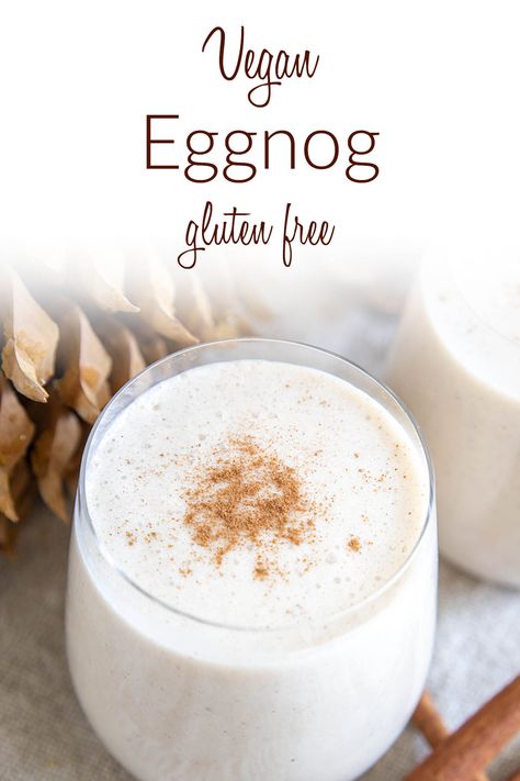 This Rich and Creamy Vegan Eggnog is perfect for the holidays. Made with warm spices and dates, it comes together in minutes! Vegan Eggnog Recipe, Paleo Holiday Recipes, Dairy Free Egg Nog, Vegan Eggnog, Vegan Drinks Recipes, Iv Infusion, Vegan Egg, Vegan Holiday Recipes, Vegan Christmas Recipes