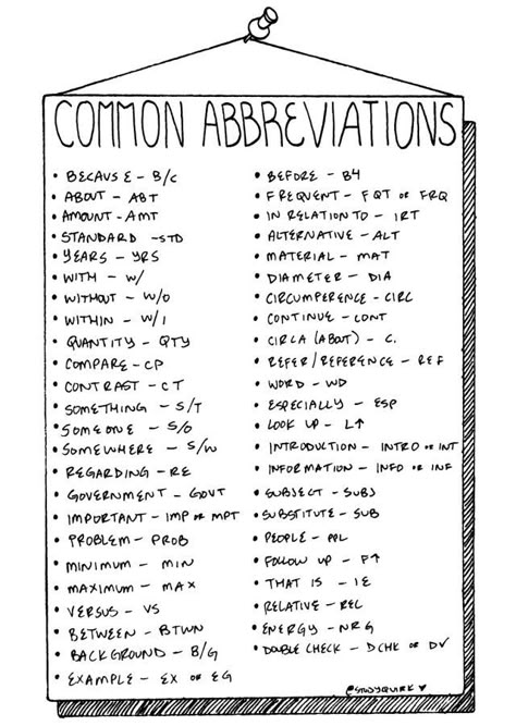 Useful symbols and abbreviations for faster note-taking. Planning School, Note Taking Tips, College Notes, School Survival, College Study, School Study Tips, College Prep, School Help, Life Hacks For School