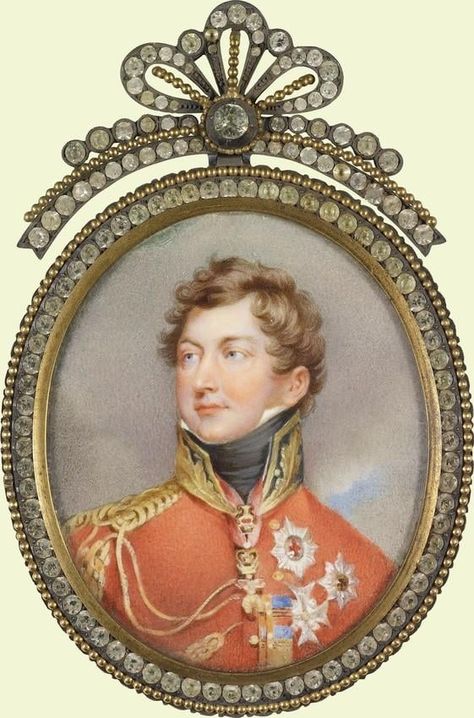 George VI when Prince Regent. RCIN 422432 Victorian Miniatures, Regency Hair, Hanoverian Kings, Regency Ball, King George Iv, Prince Of Orange, Georgette Heyer, Royal Collection Trust, George Iv