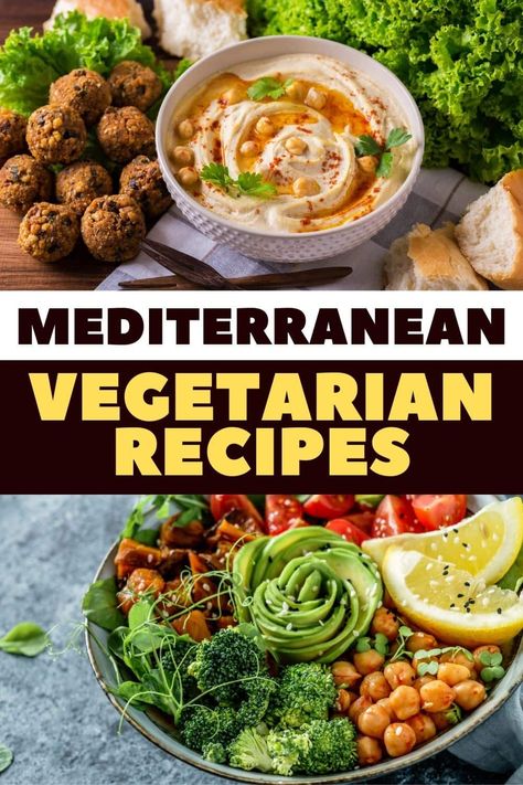 From hummus to pasta to chickpea stew, Mediterranean vegetarian recipes are healthy and satisfying. Give these easy meals a try today! Mediterranean Diet For Vegetarians, Mediterranean Diet Recipes Vegetarian, Vegetarian Mediterranean Diet Recipes, Mediterranean Recipes Vegetarian, Vegetarian Mediterranean Diet, Vegetarian Mediterranean Recipes, Mediterranean Vegetarian Recipes, Mediterranean Vegetarian, Salad Appetizer Cups