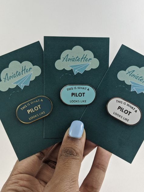 'This Is What A Pilot Looks Like' enamel pin badge in various colours Aviation Aesthetic, Pilot Career, Aviation Education, College Resume, Student Pilot, Flight School, Female Pilot, Dream Career, Polymer Clay Jewelry Diy