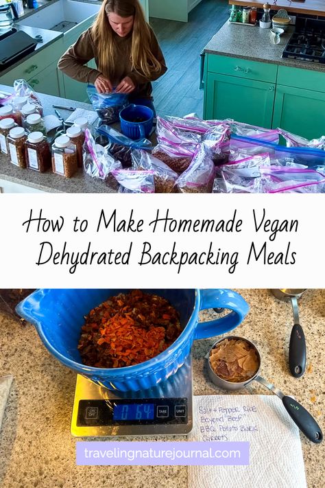 If you’re ready to give your body better nutrition, save some money, and have everyone jealous of your food on trail, you should start dehydrating. This post is for you if you want to learn how to make your own homemade vegan dehydrated backpacking meals! Click to read :)t Vegan Backpacking Food, Traveling Nature, Bbq Potatoes, Backpacking Meals, Butternut Squash Risotto, Hiking Food, Flavorful Vegetables, Flavored Rice, Nutrition Drinks