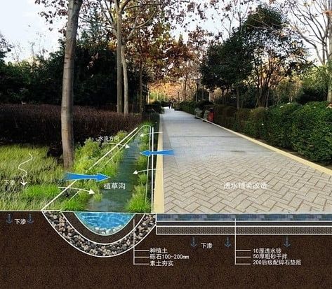 (5) Facebook Bioswale Landscape Architecture, Sponge City, Landscape Architecture Diagram, Urban Concept, Stormwater Management, Urban Design Concept, Urban Landscape Design, House Arch Design, Landscape And Urbanism