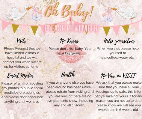 Visiting Baby Rules, Newborn Rules For Visitors, Baby Visiting Rules Sign, Rules For Visiting A Newborn At Home, Newborn Rules For Family, Rules For Visiting A Newborn, Newborn Rules, Baby In Womb, Newborn Stage