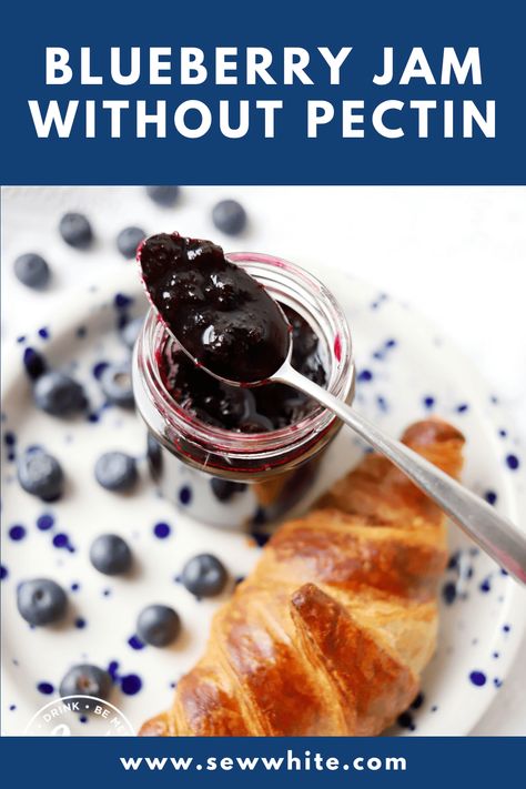 Discover a simple and delicious blueberry jam recipe that doesn't require pectin. This easy-to-follow small batch jam recipe will help you create a delightful homemade jam that will elevate your morning toast, cake filling or yoghurt parfait. Say hello to a fresh, fruity spread that you can enjoy anytime. Blueberry Jam No Pectin, Easy Blueberry Jam, Fresh Fruit Ideas, Small Batch Jam, Recipes Sour Cream, Yoghurt Parfait, Recipes With Fruit, Blueberry Jelly, Blueberry Jam Recipe