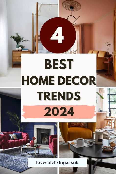 Stay ahead of the curve with our 'Top Home Decor Trends for 2024'. This guide is your gateway to the latest styles shaping the world of interior design. Discover new color palettes, innovative furniture designs, and unique decor accents that will redefine your living space. We delve into current trends perfect for every type of home. Whether you're revamping a single room or your entire house, these ideas are sure to inspire. Click to read the full article. Current Home Decorating Trends 2024, Trendy Furniture 2023, 2024 House Decor Trends, Home Decor 2024, Types Of Home Decor Styles, Interior Design Styles Guide, Types Of Interior Design Styles, Beauty Decor, Industrial Style Decor