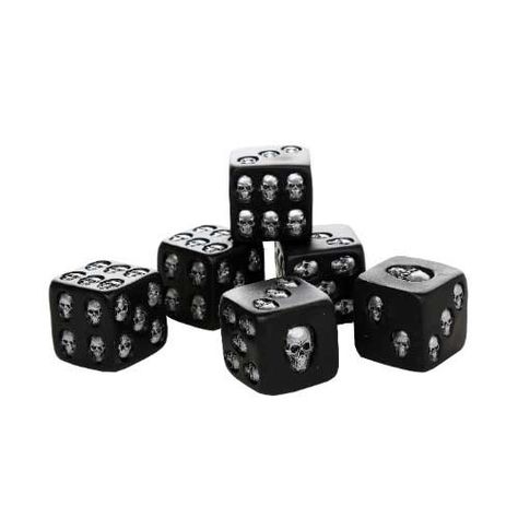 Skull Dice, Pirate Crafts, Game Black, Skull Face, Black Skull, Dice Bag, Unique Collectibles, Black Skulls, Dice Set