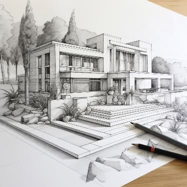 Sketches House, House Design Drawing, Villa Exterior Design, Arch Sketch, Module Design, Architecture Blueprints, Perspective Drawing Architecture, Architecture Drawing Plan, Interior Design Renderings