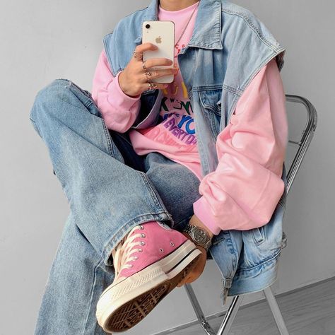 Fashion Aesthetic Outfits, Spiritual Fashion, Pastel Outfit, Stylish Mens Outfits, Streetwear Men Outfits, Pink Outfits, Fashion Aesthetic, Character Outfits, Dream Clothes