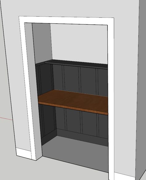 Organized Office Closet, Closet Office Nook, Closet Office Lighting, Closet Desk Space, Small Closet Desk Ideas, Turn Closet Into Office, Closet Desk Conversion, Home Office In A Closet, Coat Closet Office