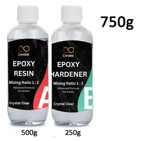 Features Crystal-clear finish 2:1 ratio (500g resin, 250g hardener) 750g total Ideal for art and crafts Glossy, durable results... https://creobiz.com.pk/product/creobiz-epoxy-resing-liquid-21-ratio-750g/ Liquid Art, Art Kit, Resin Crafts, Resin Art, Epoxy Resin, Crystal Clear, Art Projects, Craft Projects, Arts And Crafts