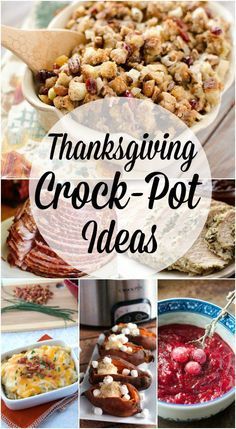 Thanksgiving Crockpot Ideas! Slow Cooker Recipes for the Holidays! Main dishes, side dishes, and desserts! Thanksgiving Crockpot Recipes Side Dishes, Thanksgiving Crockpot, Crock Pot Ideas, Thanksgiving Side Dishes Crockpot, Crockpot Thanksgiving, Thanksgiving Crockpot Recipes, Desserts Thanksgiving, Thanksgiving Food Sides, Best Thanksgiving Recipes