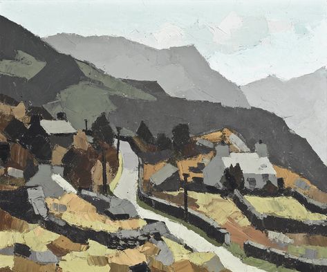 Guiseppe Arcimboldo, Kyffin Williams, British Landscape, Virtual Art, Abstract Landscapes, Rural Landscape, Abstract Art Landscape, Modern Artists, Landscape Artist