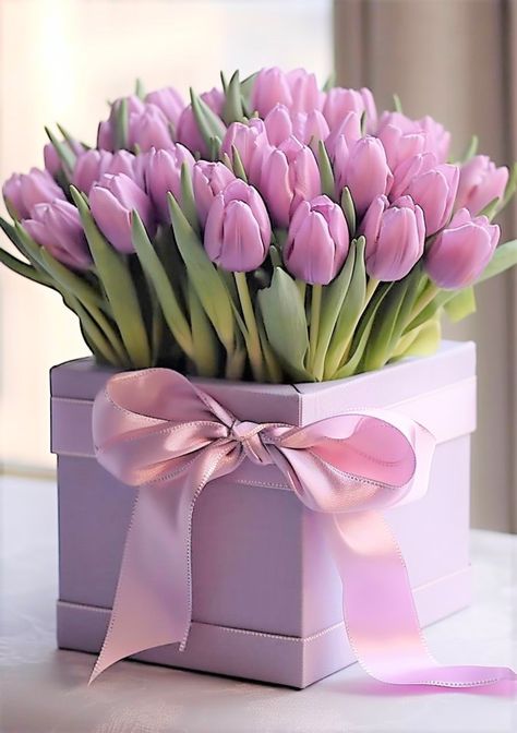 Happy Birthday Flowers Wishes, Pink Flower Arrangements, Birthday Flowers Bouquet, Birthday Wishes Flowers, Beautiful Bouquet Of Flowers, Beautiful Flower Arrangements, Beautiful Flowers Pictures, Pink Tulips, Tulips Flowers