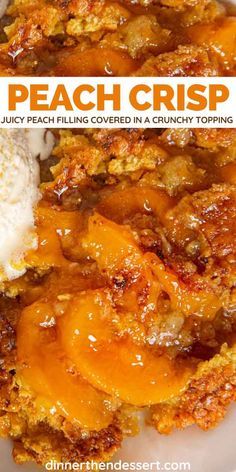 Peanut Butter Pudding Dessert Taste Of Home, Crispy Peach Cobbler Easy, Things To Make With Peach Pie Filling, Peach Crisp Recipe With Oats, All American Meals, Peach Cobbler With Crumble Top, Peach Pie Filling Cobbler, Peach Cobbler With Pie Filling, Peach Cobbler With Oatmeal Crumble