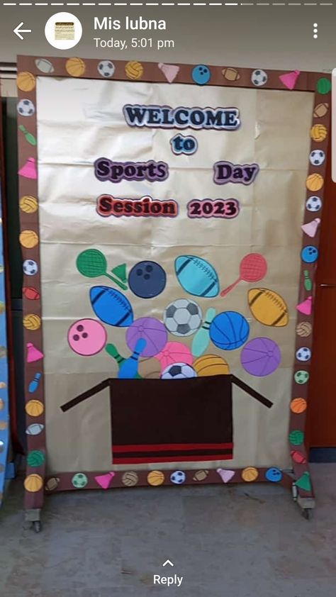 Sports Day Poster School, Sports Day Games For Preschool, Sports Day Decoration Ideas School, Sport Day Poster, Sports Day Board Decoration, Sports Day Games, Sports Day Decoration, Sports Day Poster, School Sports Day