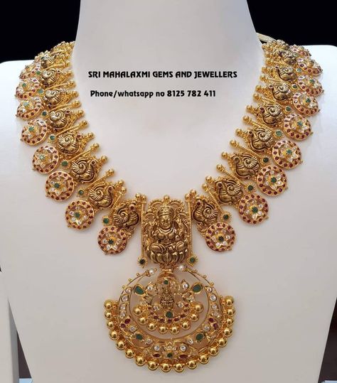 SRI MAHALAXMI GEMS & JEWELLERS on Instagram: “#bottuharam latest designs at resellers price  Visit us for exclusive designs of  #bridaljewellery #longharam #goldjewellery…”