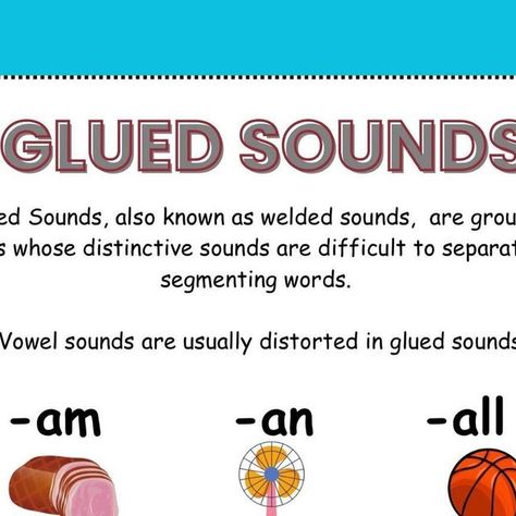 The Reading Mentor / Teacher / Tutor on Instagram: "👍🏻After I posted the glued sounds flashcards a few days ago, I received many requests to create a poster as well to go with the flash cards. So here is a poster for your learning space so that students have something to refer to when reading/writing. 

🍎Note that glued sounds are more easily taught as “stuck together” because the vowel sound is a bit distorted. While students can often read these patterns, the spelling typically requires a lot of practice. 

📌We recommend saving this post for future reference and sharing with a friend!

🙏🏼Comment “glued poster” for the PDF copy of this poster. 

#earlyliteracy #explicitinstruction #firstgradereading #phonicforkids #phonics #phonicsclass #readingintervention #readinginterventionist # Glued Sounds, Reading Interventionist, Mentor Teacher, Stuck Together, Vowel Sound, 2nd Grade Reading, First Grade Reading, School Kindergarten, Reading Intervention