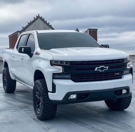 New Chevy Truck, Lifted Silverado, 2023 Ram 1500, Best Pickup Truck, Chevy Trucks Silverado, Silverado Truck, White Truck, Custom Pickup Trucks, Lifted Chevy Trucks