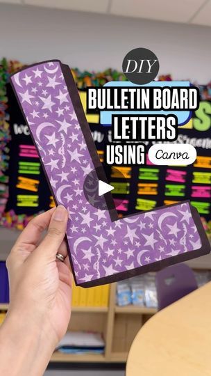 23K views · 1.3K reactions | ⭐️ CANVA TEACHER HACK ⭐️

So many of you asked how you could make your own bulletin board letters in Canva. Here’s a tutorial just for you!!

Best part? Save on any colored ink by using scrapbook paper that is themed for your needs. Seriously, how amazing is this trick?!

Like and save for more ideas like this in the future! | Life Skills Creations | LÒNIS & Little League · Check This Out Teacher Room Ideas, Canva Teacher, Teaching 3rd Grade, Teaching Classroom Decor, Diy Bulletin Board, Teacher Bulletin Boards, Teacher Websites, Poster Boards, School Art Activities