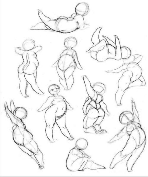 Body Type Drawing, Different Poses, 캐릭터 드로잉, Figure Drawing Reference, Drawing Lessons, Anatomy Art, Art Tutorials Drawing, Sketchbook Art Inspiration, Drawing Base