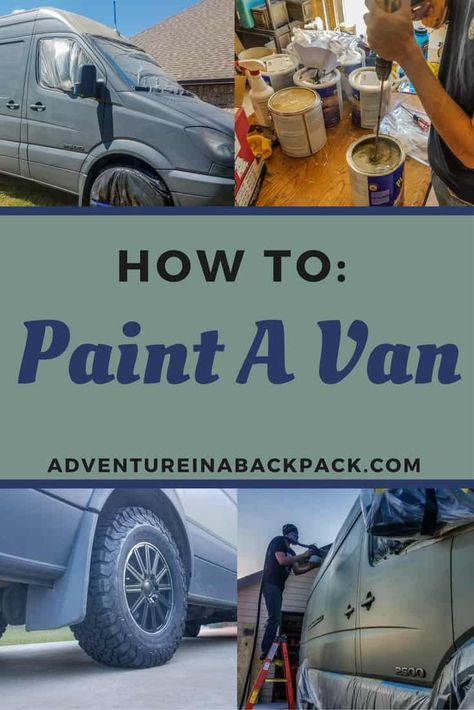 Plasti-dip is essentially a spray on vinyl wrap but is 10x cheaper.  It's was a big job, but here's how we did it: Diy Camper Van, Vans Painted, Diy Campervan, Camper Van Life, Sprinter Van Conversion, Vw Lt, Diy Rv, Van Life Diy, Cool Campers