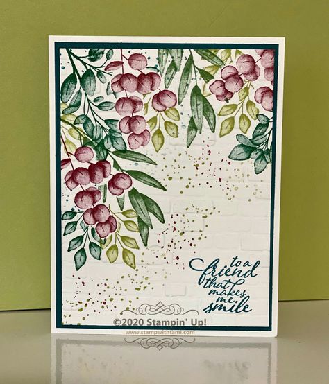 Fern Wall, Stampin Up 2020 2021, Forever Green, Leaf Cards, Stamp Projects, Stamping Up Cards, Cards For Friends, Card Layout, Floral Cards