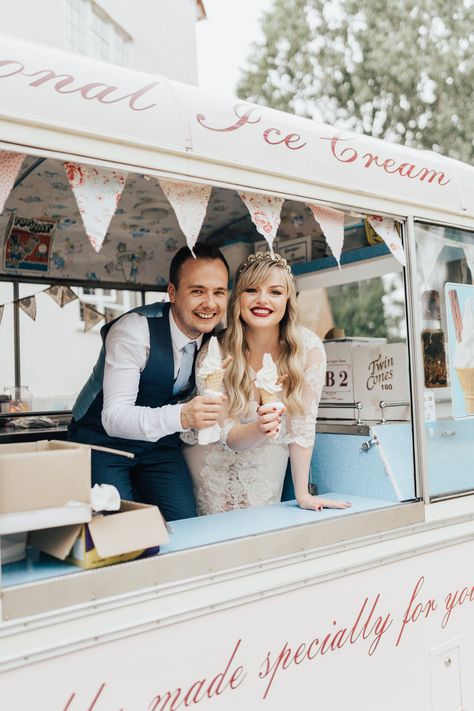 Vintage ice cream vans — Scoff & Sip - Ice cream van hire, vintage ice cream van van hire and mobile catering van hire in Medway, Maidstone, Kent, Essex, Sussex, Surrey, London, UK Wedding Vans, Catering Van, Cream Vans, Ice Cream For Breakfast, Mobile Catering, 3rd Wedding Anniversary, Carnival Wedding, Ice Cream Van, Vintage Ice Cream