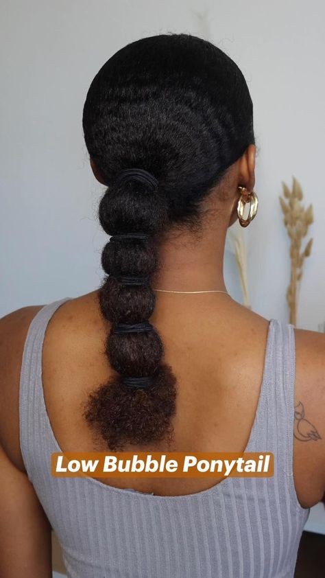 Hair Styles Ideas, Cabello Afro Natural, Bubble Ponytail, Protective Hairstyles For Natural Hair, Quick Natural Hair Styles, Girls Natural Hairstyles, Styles Ideas, Natural Curls Hairstyles, Natural Hair Styles Easy