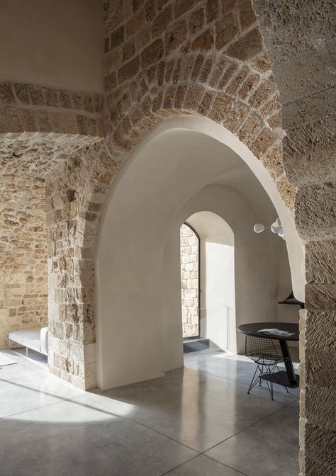 Gallery of Old Jaffa House 4 / Pitsou Kedem Architects - 52 Old Jaffa, Pitsou Kedem, Modern Castle, External Staircase, Renovation Architecture, Castles Interior, Stone Masonry, Traditional Building, Hotel Project