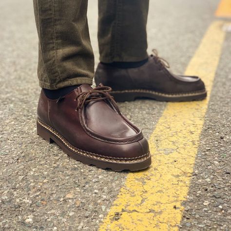 Paraboot Michael at Fresh - Proper Magazine Paraboot Michael Outfit, Paraboot Outfit, Paraboot Michael, Loafers Men Outfit, Handmade Moccasins, Men's Denim Style, Hell Fire, Magazine Website, Charming Man