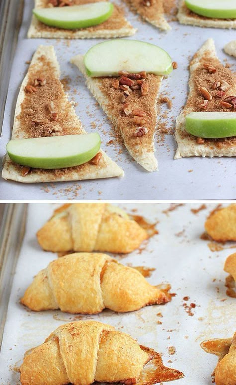 Easy Mini Apple Pies, Apple Crescent Rolls, Pillsbury Crescent Rolls, Pillsbury Crescent, Crescent Recipes, Apple Pie Bites, Easy Apple Pie, Mini Apple Pies, Pie Bites