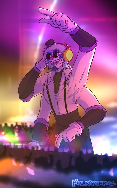 Oc Drawing Prompts, Dj Music Man, Yoga Tree Pose, Yoga Tree, Fnaf Oc, Animatronic Fnaf, Oc Drawings, Tree Pose, Fnaf Comics