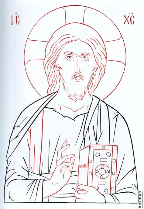 Christ, drawing from Versta. Greek Icons, Jesus Drawings, Paint Icon, Orthodox Christian Icons, Russian Icons, Byzantine Art, Byzantine Icons, Religious Icons, Catholic Art