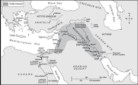 A map of Mesopotamia. Also known as the fertile crescent. Ancient Mesopotamia Map, Fertile Crescent, Ancient World History, Geography Activities, Map Worksheets, Geography Map, Ancient Near East, Ancient Mesopotamia, Bible History