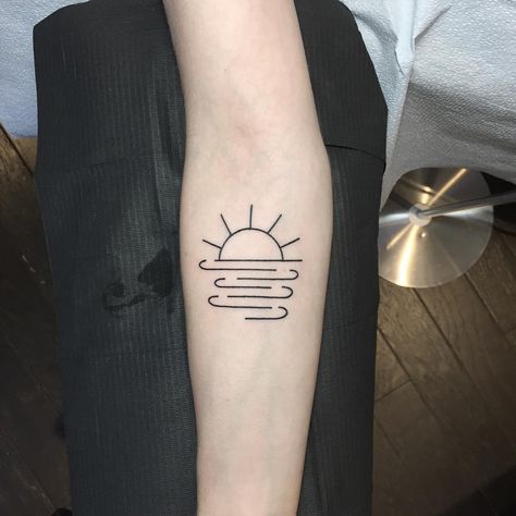 20.5k Likes, 49 Comments - Curt Montgomery (@curtmontgomerytattoos) on Instagram: “Sun FUCKEN sets best in the west incase ya didn't know k Done'zo @holynoirtattoo #tattoo…” Wanderlust Tattoos, Black And Grey Tattoos For Men, Black And Grey Tattoos Sleeve, Sunset Tattoo, Tattoo Samples, Sunset Tattoos, Semicolon Tattoo, Minimal Tattoo, Mini Tattoos