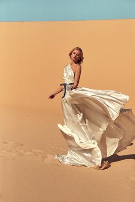 Desert Dress, One Day Bridal, Campaign Photography, Silver Gown, Golden Dress, Modern Bridal, Desert Rose, Model Dress, Bridal Collection