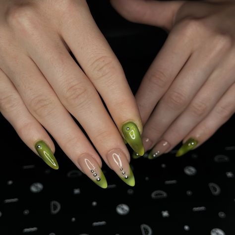 it's giving "GET OUT OF MY SWAMP" and we love that!! ever since i started using @luminary_nail_systems for my structured manis they've been going even harder, i'm obsessed ALL @gelcare.official colors 🤭 nylon, chartreuse, matcha 🍵🧑🏻‍🎤💚 Cerulean Nails, Chartreuse Nails, Get Out Of My Swamp, Matcha Nails, Matcha Green, Makeup Forever, Matcha, Nails, Makeup