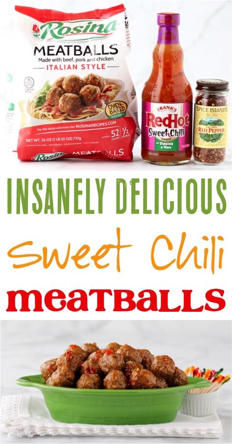 Chili Balls Recipe, Sweet Chili Meatballs Crockpot, Sweet Chili Meatballs, Chili Meatballs, Party Food Meatballs, Chili Party, Party Meatballs, Cooking Blogs, Quick Appetizer