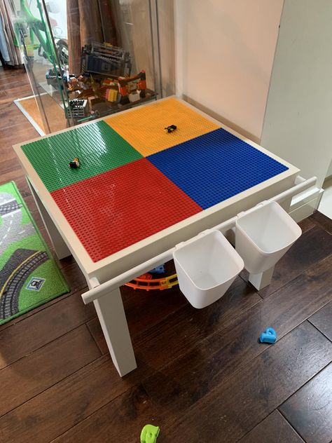 Lack Lego Table, Diy Lego Table, Lego Table Ikea, Lego Room Decor, Lego Table Diy, Lack Table, Ikea Lack Table, Diy Lego, Table Ikea