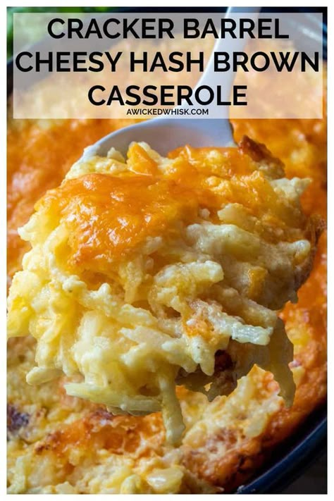 Cheesy Shredded Potato Casserole, Cheesy Baked Hashbrowns, Cracker Barrel Cheesy Hashbrowns, Cheesy Potatoes Shredded, Cheesy Potatoes Cracker Barrel, Cracker Barrell Hash Browns, Hash Town Casserole, Hashbtoen Casserole, Hashbrown Casserole Fresh Potatoes