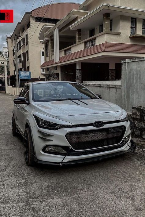 Code6 tuned white wide body Hyundai Elite I20 Hyundai I20 Wallpaper, I20 Car Wallpaper, Hyundai Aesthetic, I20 Modified, I20 Car, Car Hyundai, Best Suv Cars, Best Friend Wallpaper, Honda Civic Coupe