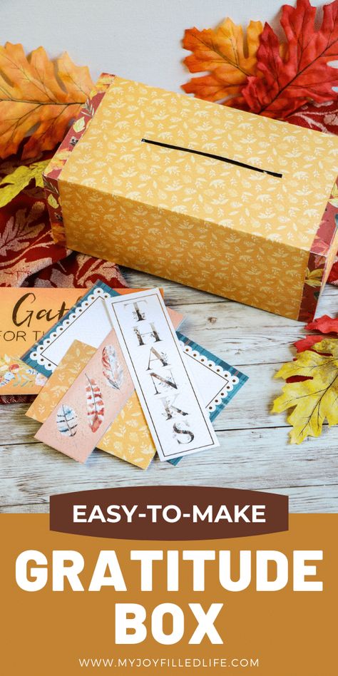 Looking for ways to focus on gratitude this holiday season? Check out these simple instructions over at My Joy-Filled Life for how to make a gratitude box, DIY style with your kids. #bethankful #thanksgivingcraft #familytraditions Gratitude Box Ideas, Diy Gratitude Jar, Teaching Kids Gratitude, Ways To Focus, Letter Of Gratitude, Gratitude Jar, Family Resources, Learning For Kids, Gratitude Activities